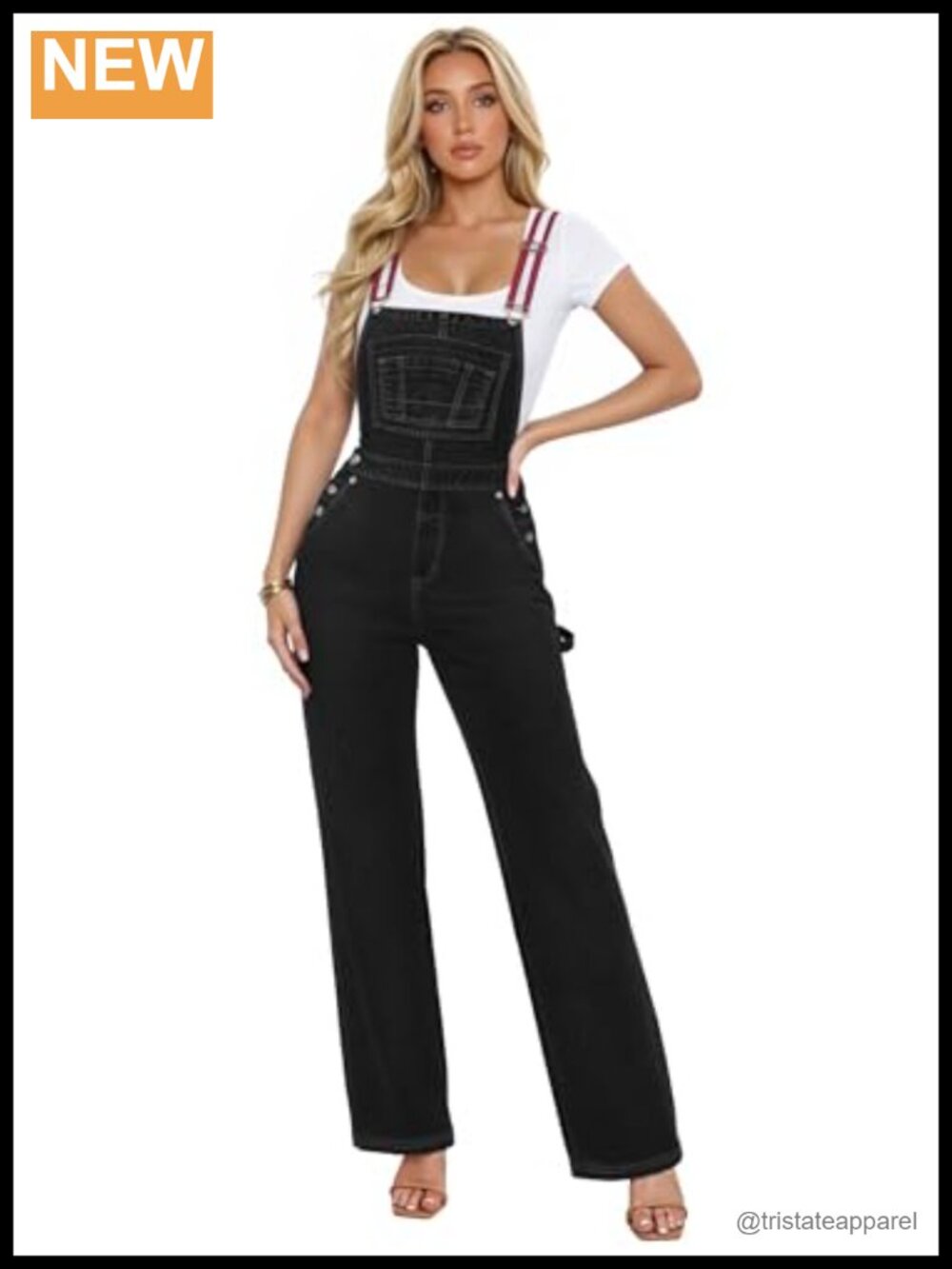 Women's Stretchy Denim Jumpsuit Overalls High Waist